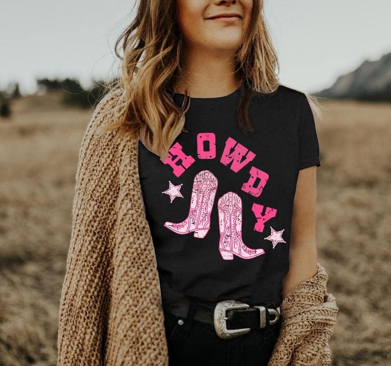 Howdy Shirt for Women Vintage Rodeo Cowgirl Graphic T-Shirt Western Country Concert Tee Tops - Image 6