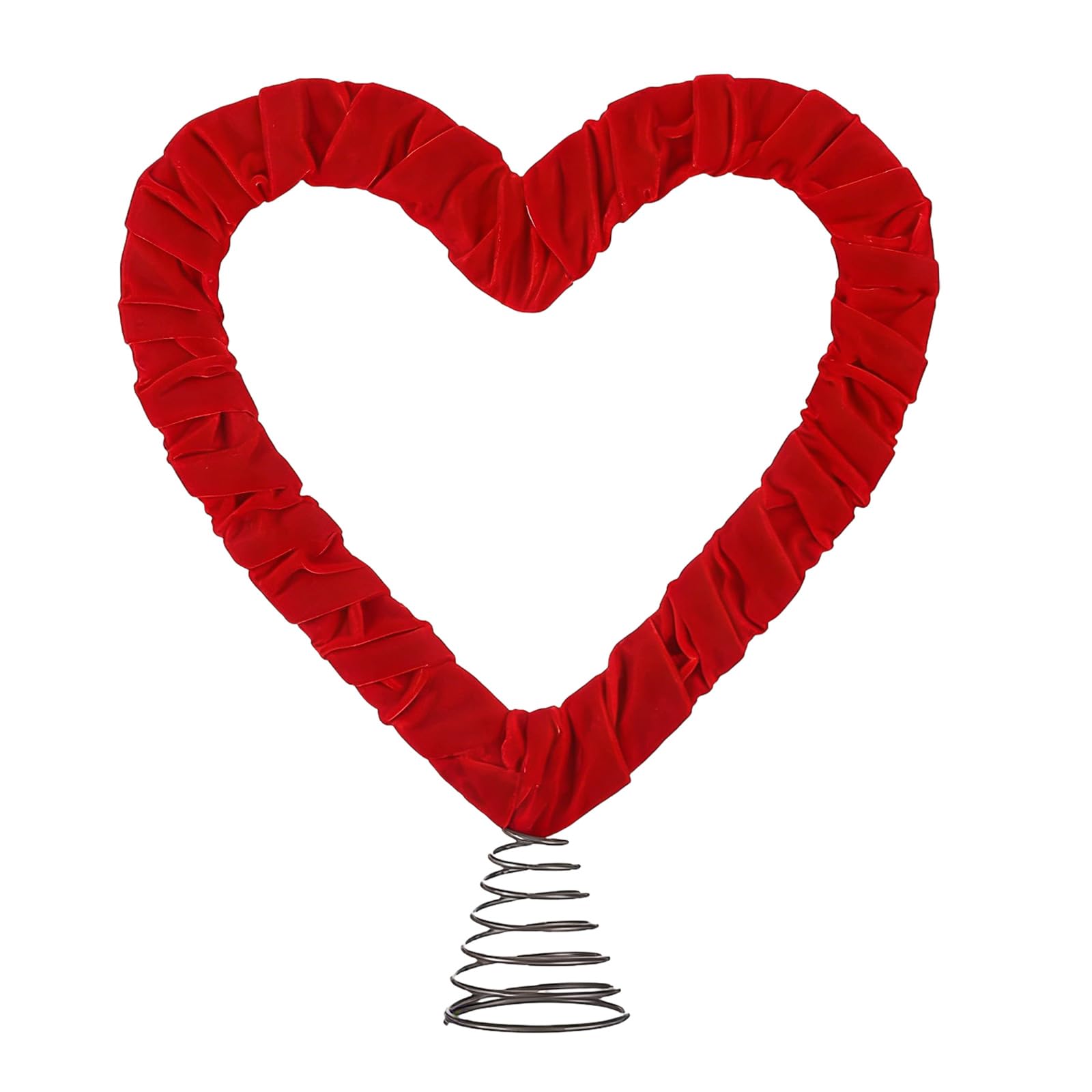 LUCKGONI Valentines Heart Tree Toppers With Spring Base For Christmas Decoration Festival Home Party Decoration
