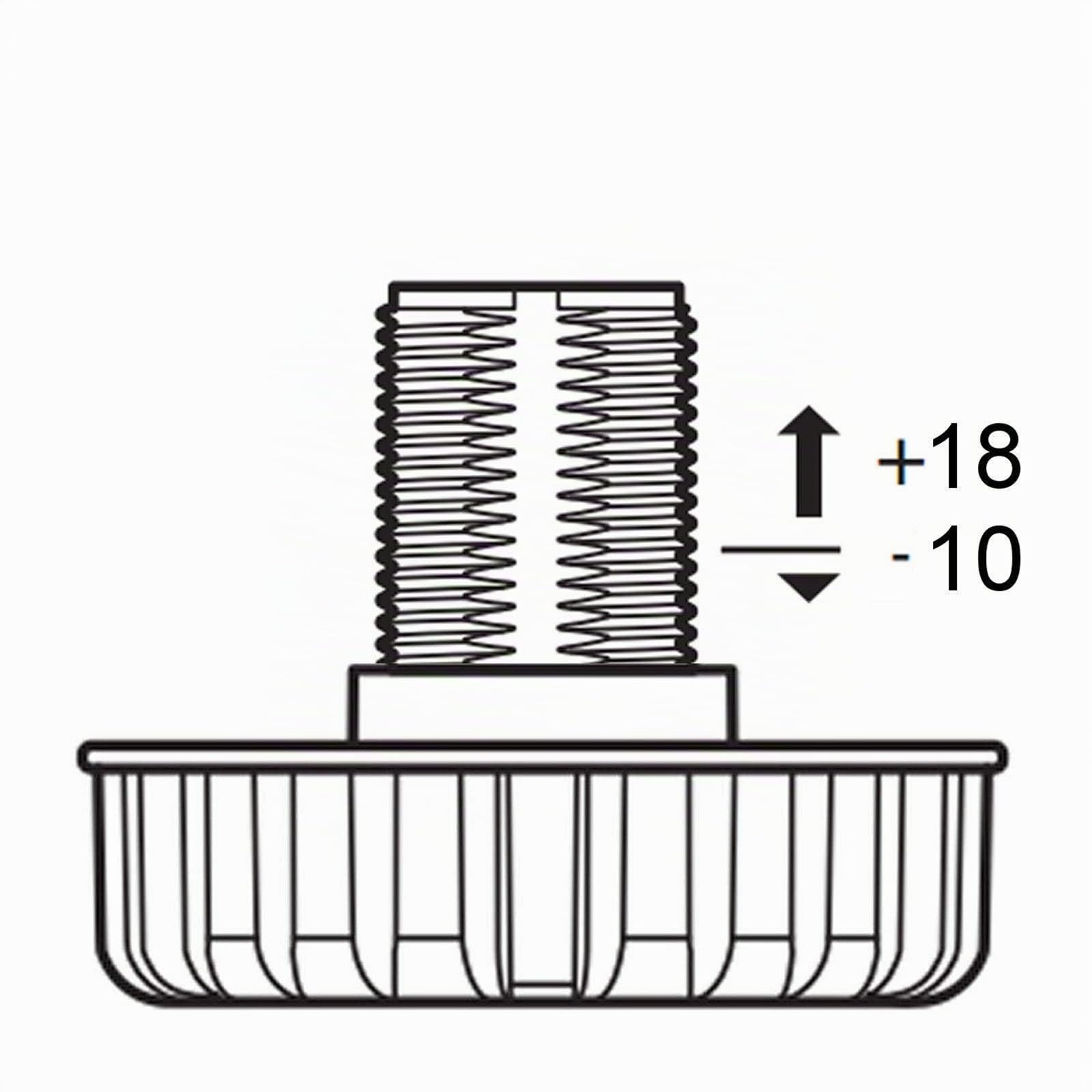 SOTECH 20er Set Möbelfuß Sockelfuß Stellfuß 200 mm verstellbar