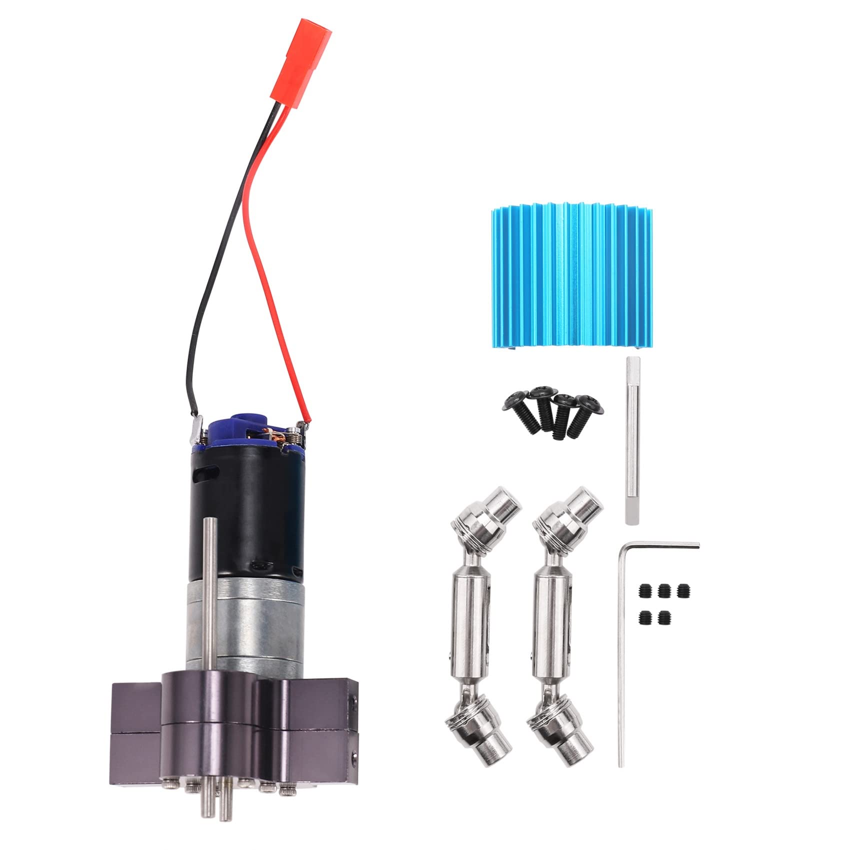 Restrdt Metal Transmission 370 Motor with Drive Shaft Upgrade Accessories for C14 C24 B24 B36 MN D90 MN99S RC Car