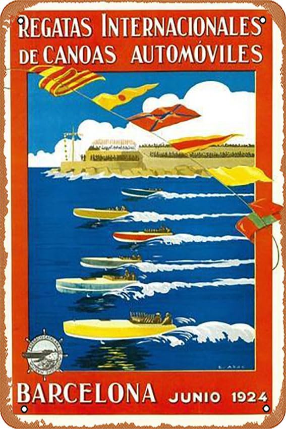 Metal Tin Sign 8 X 12 Inch - Regatta Internacionales De Canoas Promotion - Poster Metal Plaque Cafe, Bar, Home Wall Decor