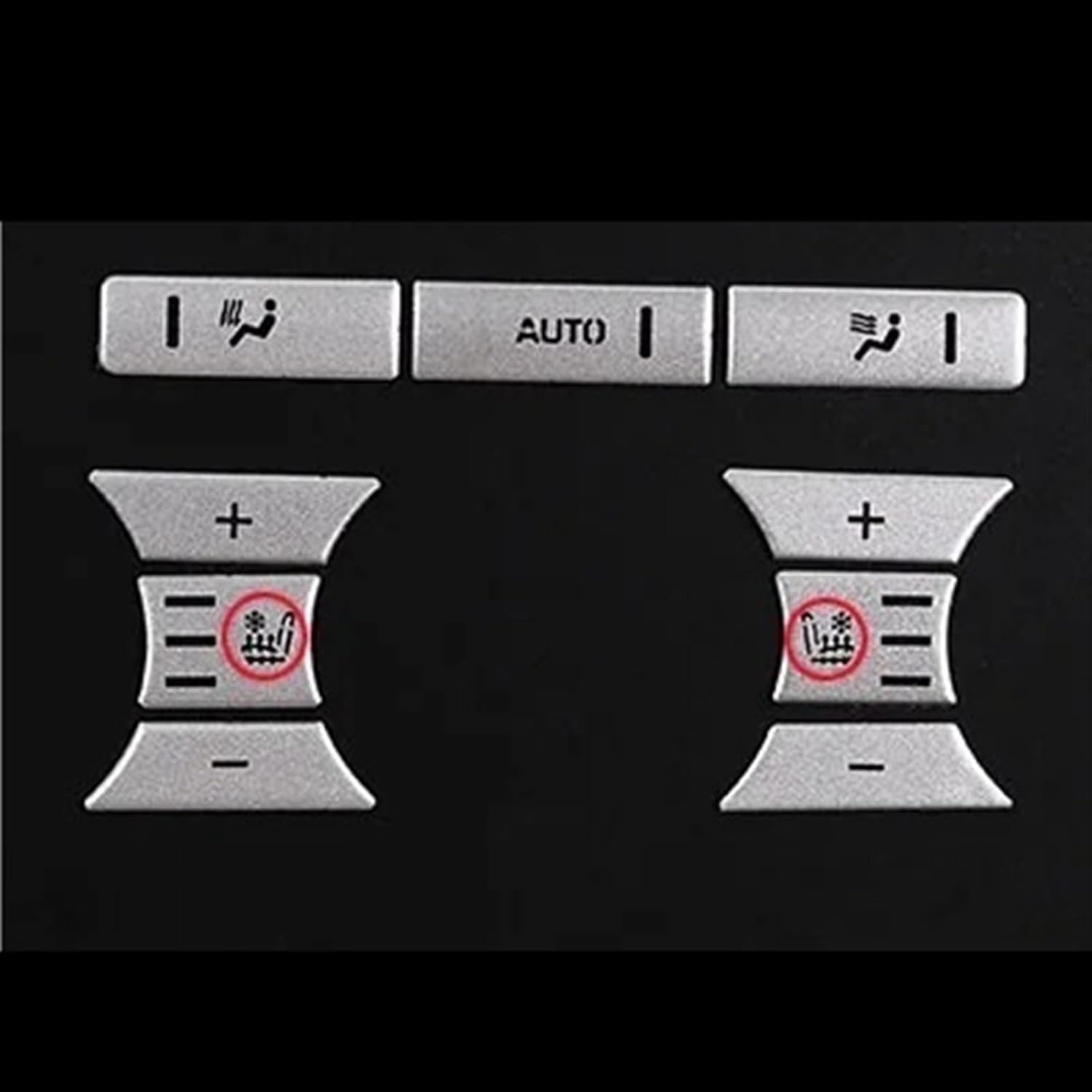 GERRIT Car Accessories Fit for Land Rover Range Rover Vogue L405 2013-2017 Aluminum Alloy Black Car Rear Air Conditioning Button Trim Sticker Upholstery Care (Color : Style A Silver)