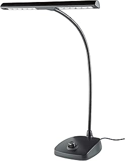 K&M Konig & Meyer 12298.090.55 Piano Lamp | Sturdy Music Light to Prevent Eye Strain | 3000 K, 12 LEDs, 2500 Lux and Variable Dimmer | 16.338