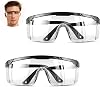 HONGCI 2 Pack Baymax S400 Safety Glasses Anti-Fog and UV Protective Protective Transparent Glasses Safety Protection Glasses Safety Glasses for Kids Nerf Gun Battles
