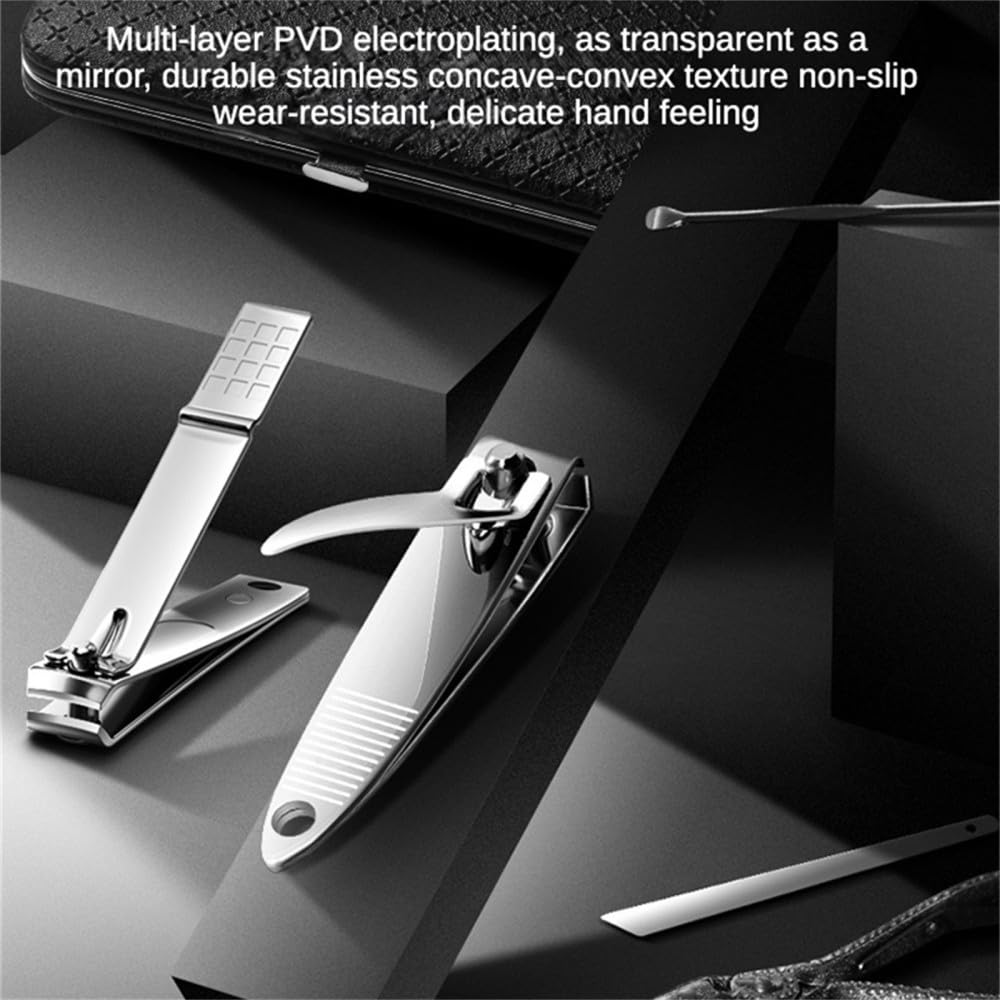 Kit de manucure 19 en 1 en Acier Inoxydable, Coupe-Ongles et pédicure, Coupe-Ongles incarnés, Rouge (Rouge)