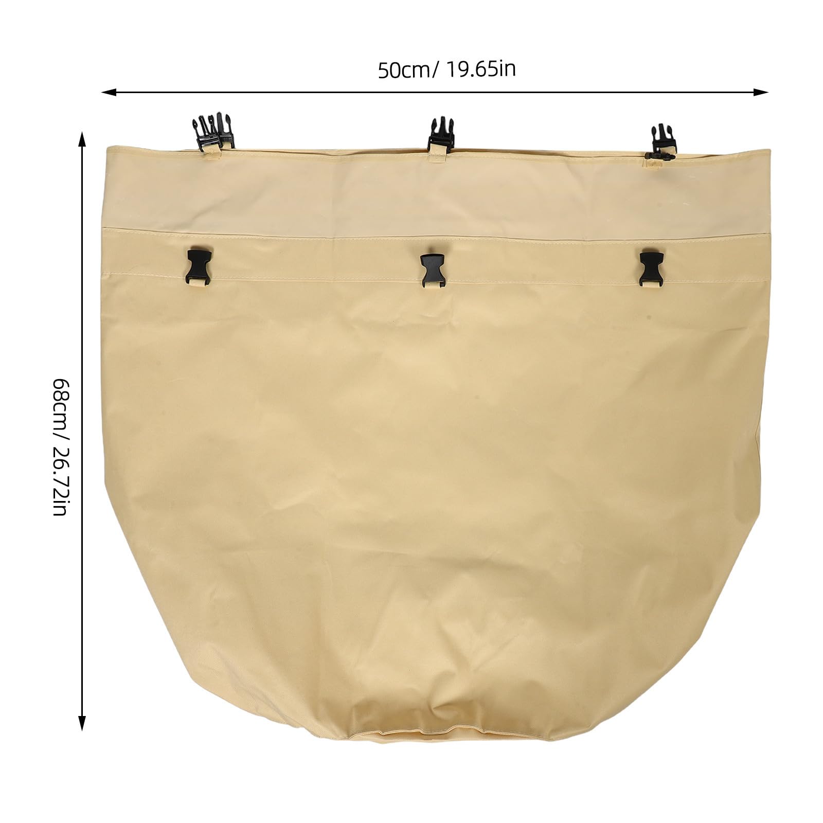 ABOOFAN Borsa in Tela Kaki per Carrello Pulizie e Lavanderia con Apertura e Bordo Rinforzato, Pieghevole per Accesso Rapido in Ambienti di Pulizia e Hotel