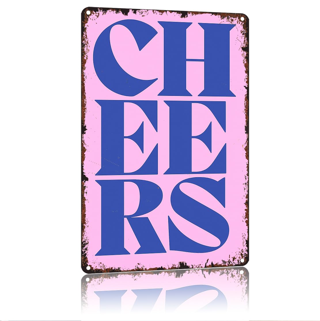 peiyeety Cheers Funny 8x12 Inch Aluminum Vintage Metal Tin Signs-For Living Room Kitchen Bedroom Patio Porch Men'S Nest Wall Decor
