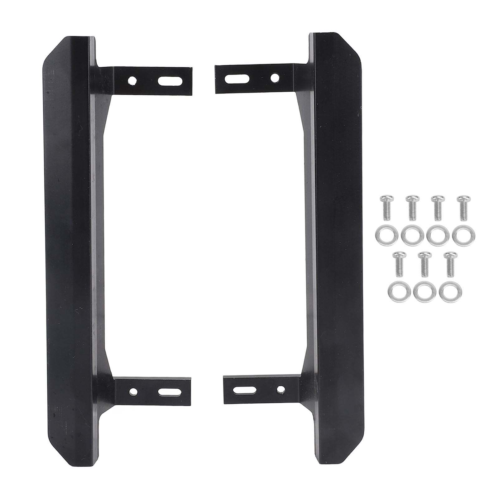 RC Car Foot Pedal Aluminum Alloy High Strength Side Foot Step for 1/10 RC Car Off Road Vehicle Enhanced Performance Weather Easy Installation (Black)