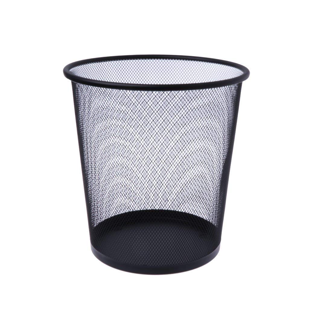 PUFFIN Open-Top Make it Metal Mesh Recycling Dustbins- Waste Basket | Open-Top Cylindrical for Home/Office/Coffee Shop/Hotel Non-Toxic - Black Set of 1, Medium (17L)-image-34