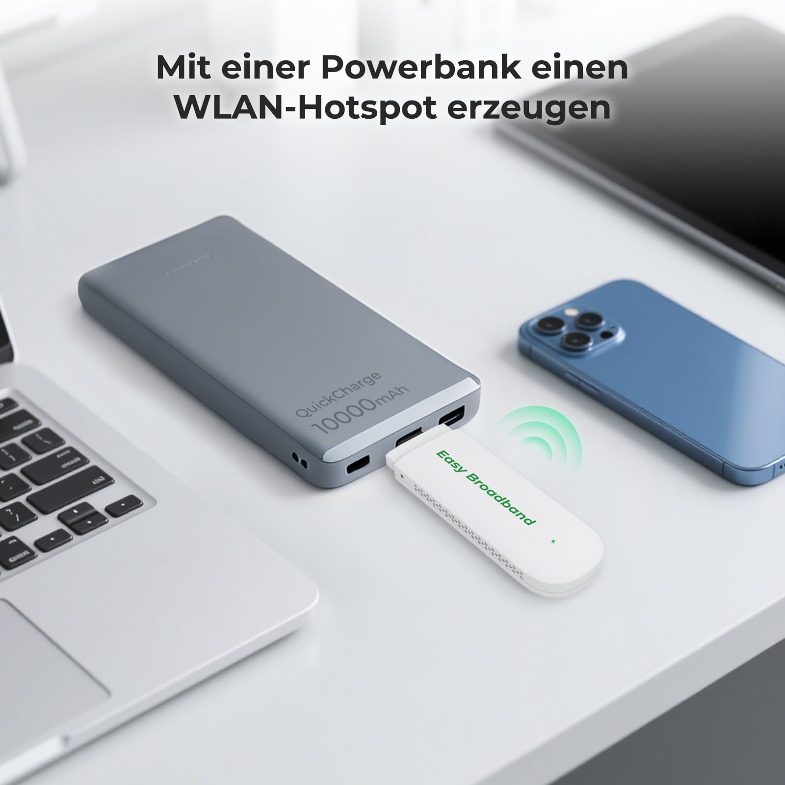 EIOTCLUB 4G LTE Surfstick, Surf Stick mit WiFi 6, 150 Mbps, SIM-Lock, Mobile Internet, 4G-Internet-Stick mit vorinstallierter SIM-Karte, Plug & Play WLAN-Hotspot für Laptop/PC/Smartphone
