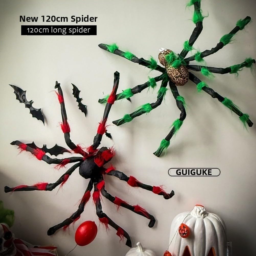 Araña de Peluche Colorida 1.2m con Alambre Interior Ajustable