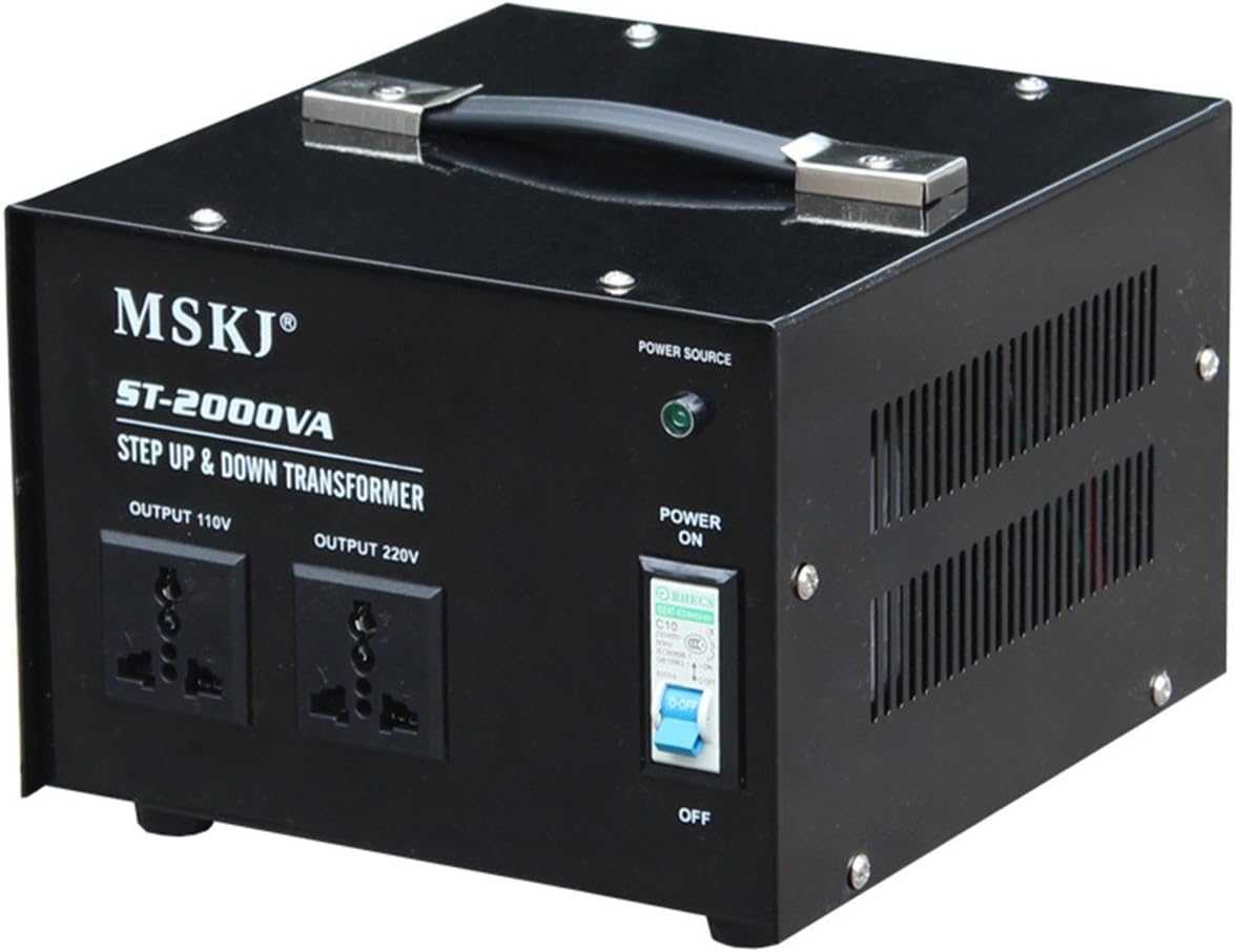 2000W Voltage Transformer Converter 220V to 110V Step Up/Down US UK Power AC Black