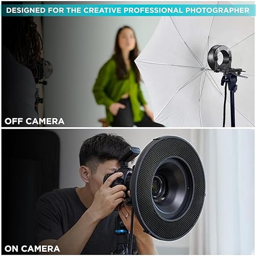Miniatura 3 de Flashpoint Cabezal de flash de anillo R200 para flash de bolsillo eVOLV200 y eVOLV200 Pro, anillo de luz ultra potente de 200 vatios con lámpara de