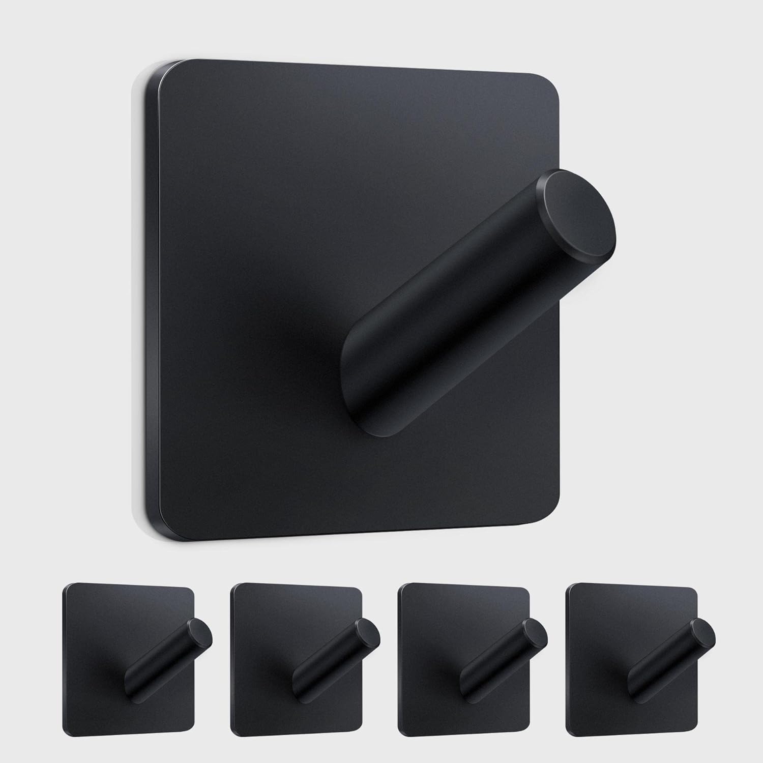 xdgeLoad Heavy Duty Adhesive Hooks, Bath Towel Hooks 5 Pack, Adhesive