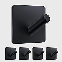 Vista 14 de Ganchos para toallas de baño, 4 unidades, ganchos de pared resistentes para baños, abrigos, batas, cocina, ganchos autoadhesivos sin perforación