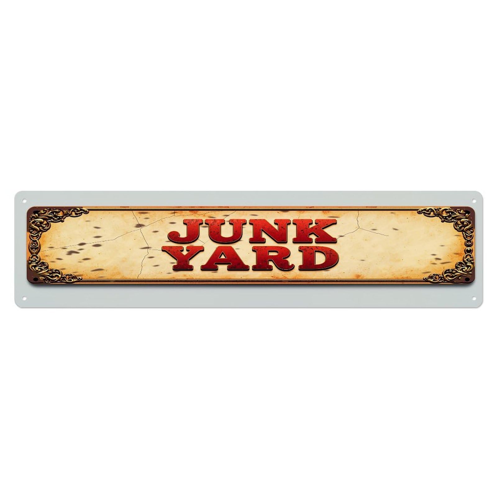 Junk Yard Vintage Sign Design Metal Tin Sign Plaque