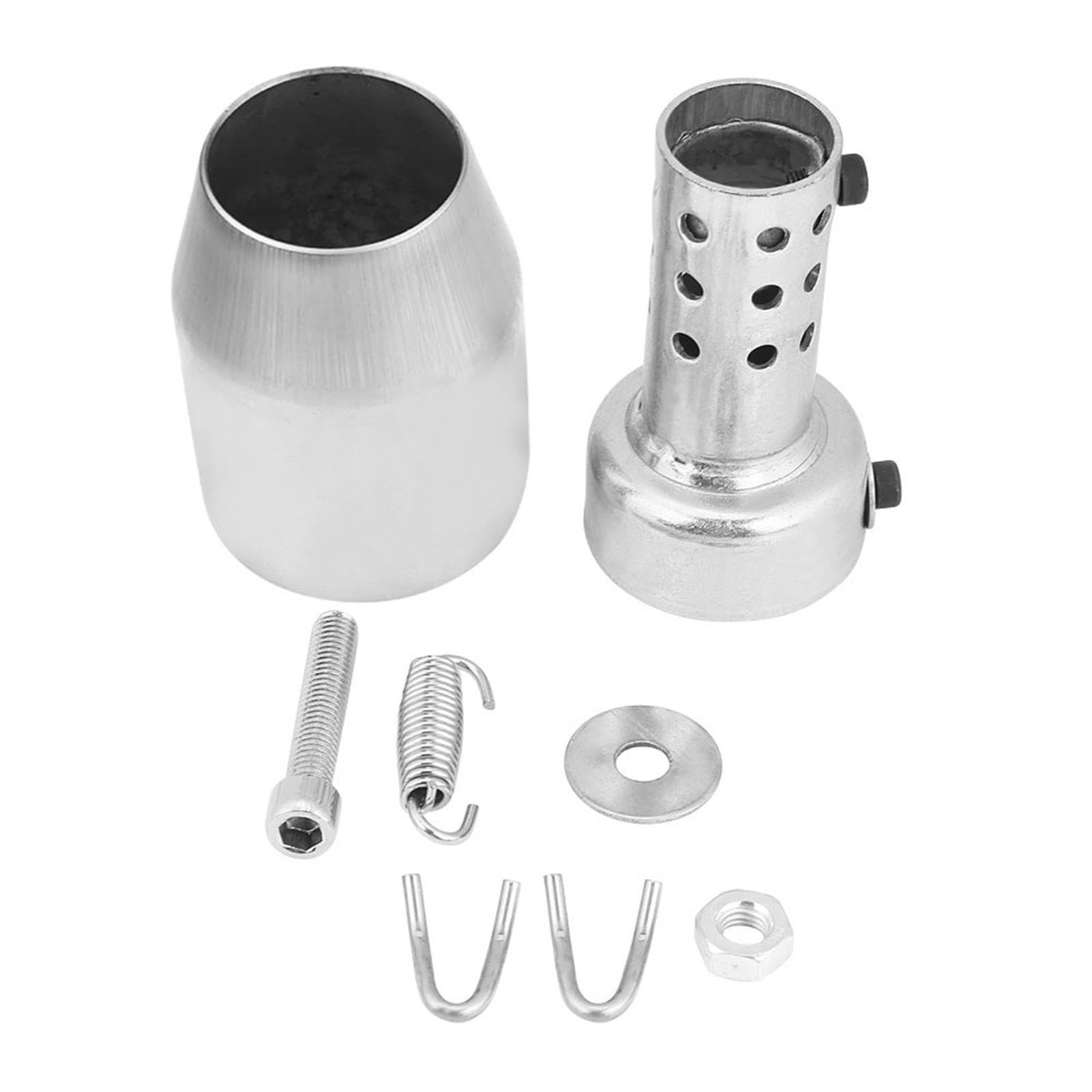 Tubo de escape universal acero inoxidable 51 mm (2 pulgadas) fit for la mayoría motocicletas, scooters y motos — silenciador integrado, fácil instalación sin modificaciones
