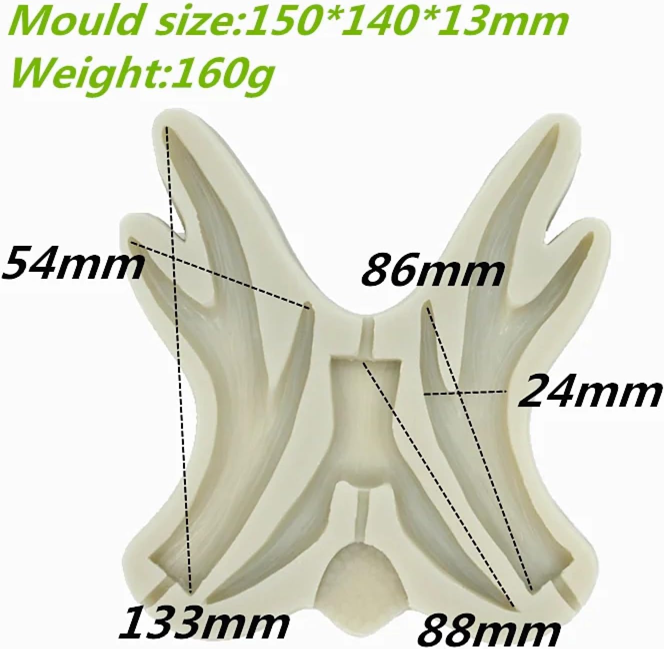 Silicone Making Mold,Fondant Mold,15x14x1.3cm Deer Antlers Lace Resin Silicone Mold Cake Chocolate Mousse Dessert Fondant Moulds Kitchen Baking Decoration Tool