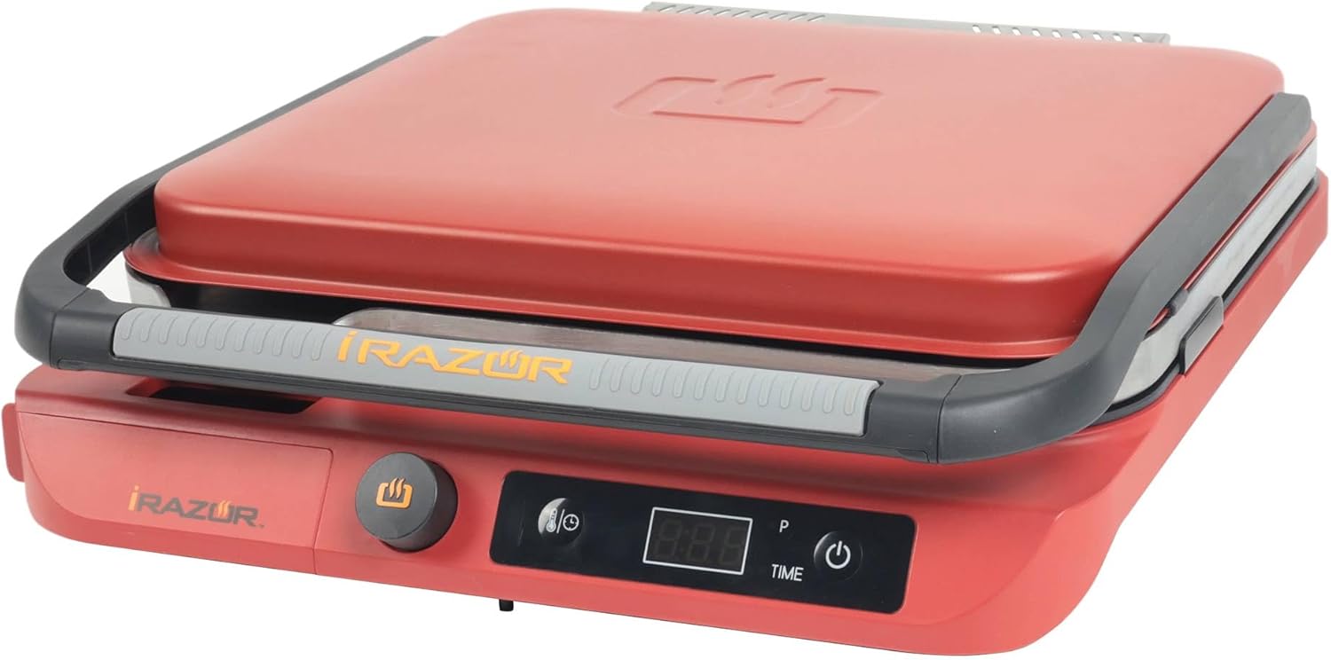 Razor I-Razor Portable Electric Induction Griddle, Flat Cooktop with Temp Control, Red