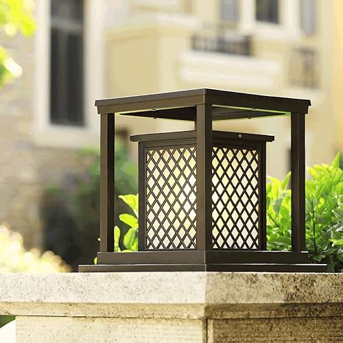 Miniatura 3 de Luces de poste al aire libre, poste de puerta de villa, luz de pared cuadrada para exteriores, moderna, minimalista, impermeable, luz de poste para