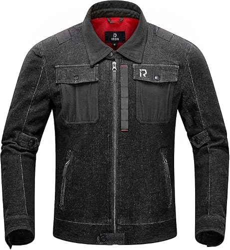 BORLENI Motorradjacke Denim Herren