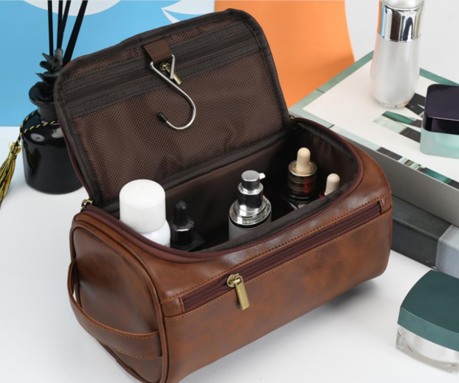 Personalized Large Toiletry Bag for Men,Minimalist Travel Toiletry Organizer Dopp Kit Water-resistant Makeup Bag for Travel Essentials,Travel Gifts For Men Unique - Image 2