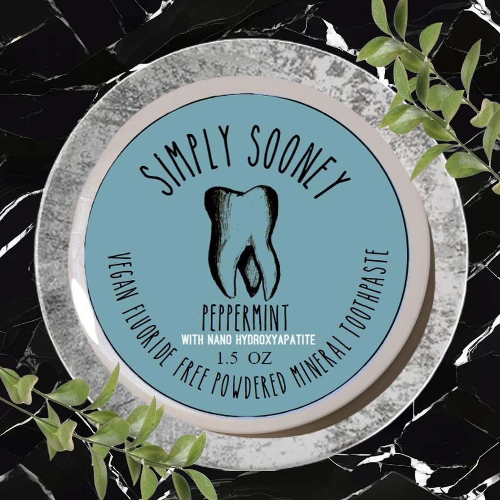 Simply Sooney Remineralizing Vegan Mineral Tooth Powder I Peppermint Nano-hydroxyapatite Formula I Natural Whitening I Stronger Teeth 1.5oz (1.5 oz jar) - Image 4