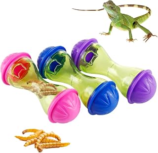 3Pcs Reptile Enrichment Toy: Bearded Dragon Toys Reptile Tank Decor Accessories - Reptile Feed Toys for Small Animals Lizard Bearded Dragon & Gecko
