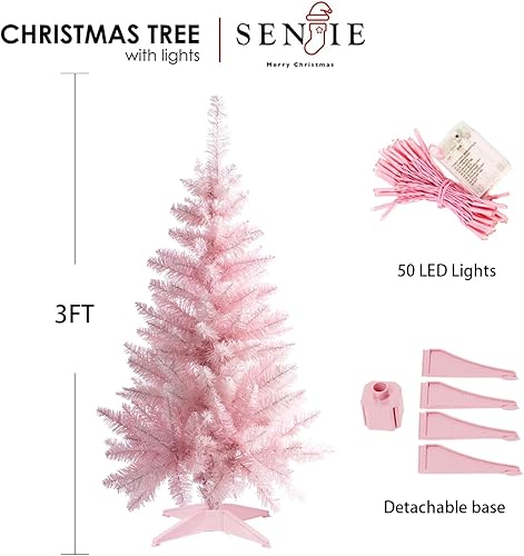 Miniatura 94 de Pequeño árbol de Navidad artificial de 4 pies para decoración de la casa de Halloween, color plateado Plata