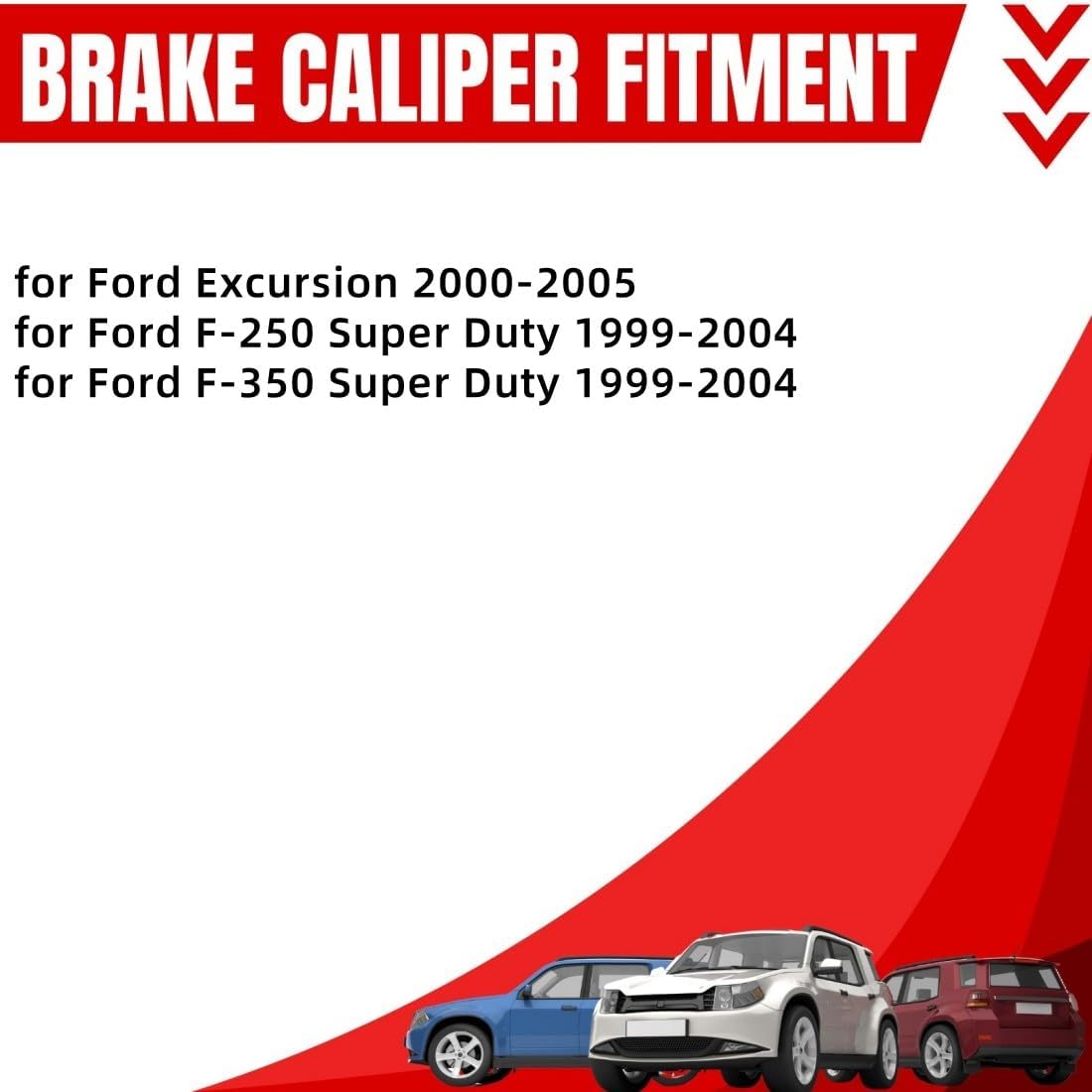 Front Left and Right Disc Brake Caliper Assembly Pair Set ZGYWAutoParts for Ford F-250 Super Duty 5.4L 1999-2004, for Ford F-250 Super Duty 6.0L 2003 2004, for Ford F-250 Super Duty 6.8L 1999-2004