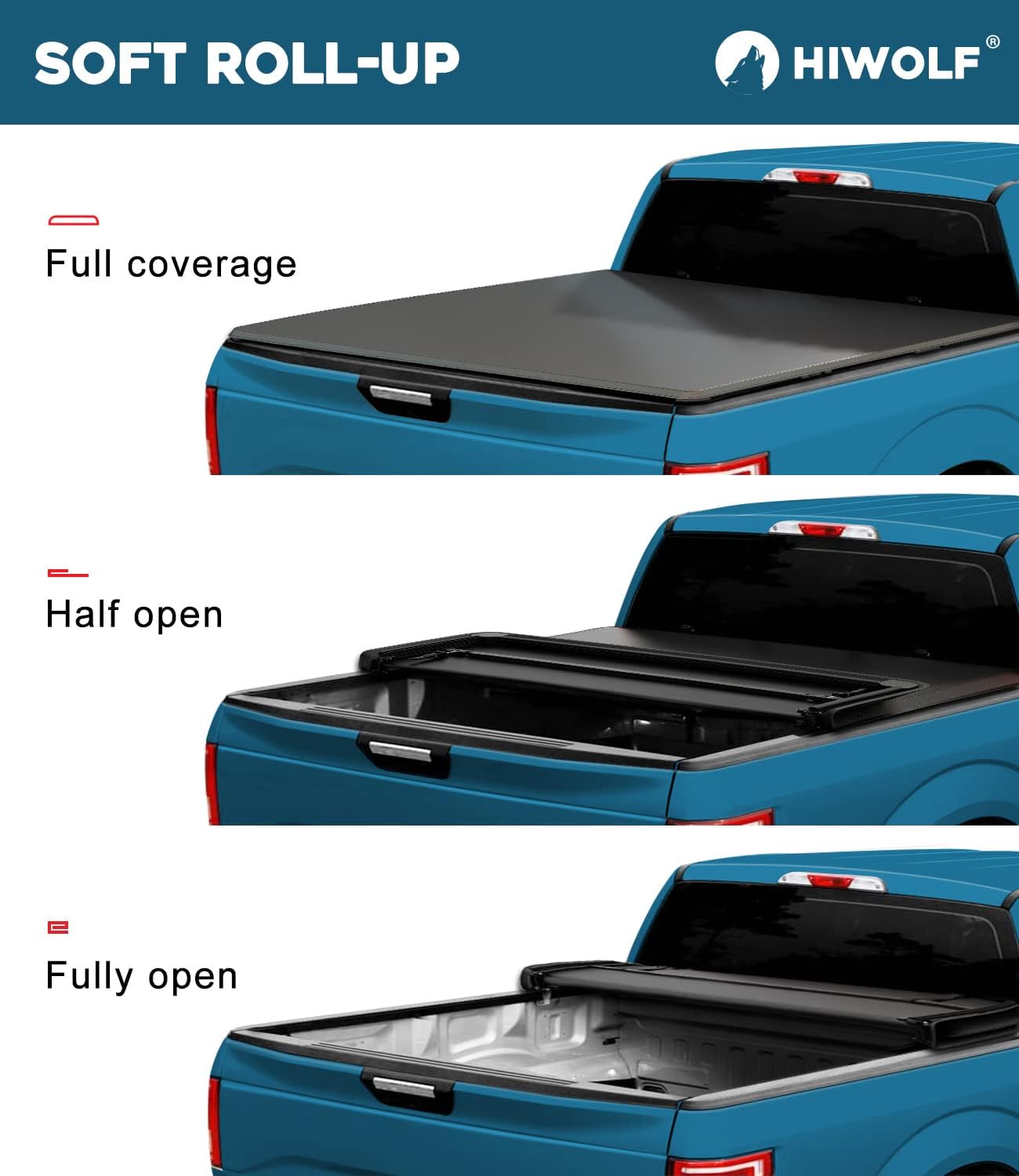 Soft Tri-Fold Truck Bed Tonneau Cover Fits 1993-2004 Ranger with Flareside/Stepside 6' Bed (72") | PRX3 |
