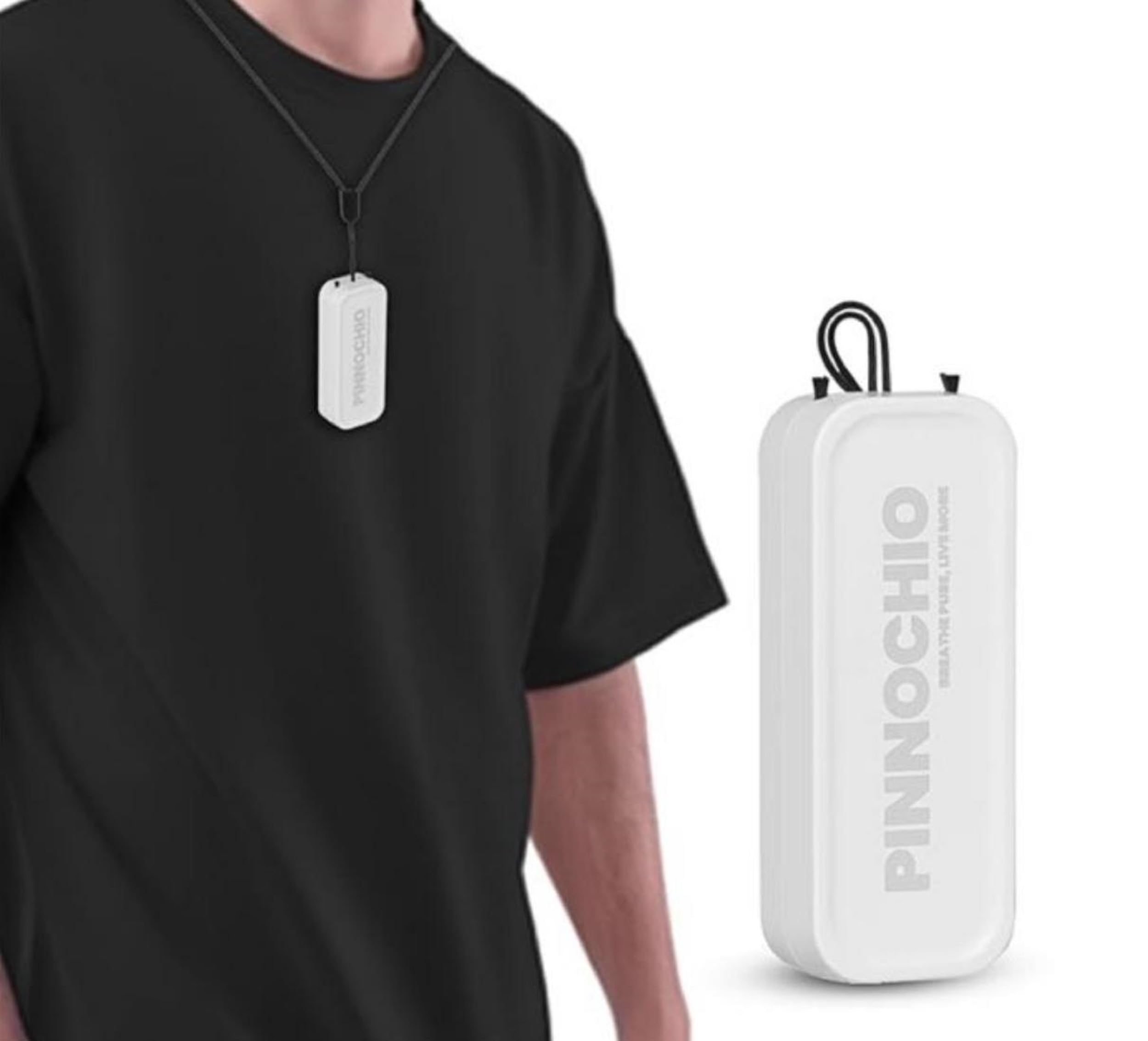 Pinnnochio Wearable & Portable Air Purifier | Home & Office 2-in-1 | 2 ''Tenticles on Top Gives 20 Million anions | 20 Hr Battery | Fast Charge | On Boost mode | Clear All Air Borne Disease. (WHITE)