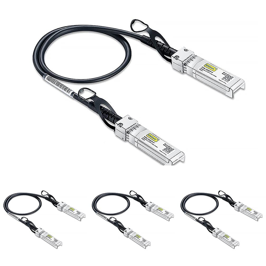 [4-Pack] 10G SFP+ DAC Cable - 10GBASE-CU Passive Direct Attach Copper Twinax SFP Cable for Cisco SFP-H10GB-CU0.25M, Meraki MA-CBL-TA-0.25M, Ubiquiti, D-Link, Supermicro, Netgear, 0.25-Meter(0.82ft)-image-41