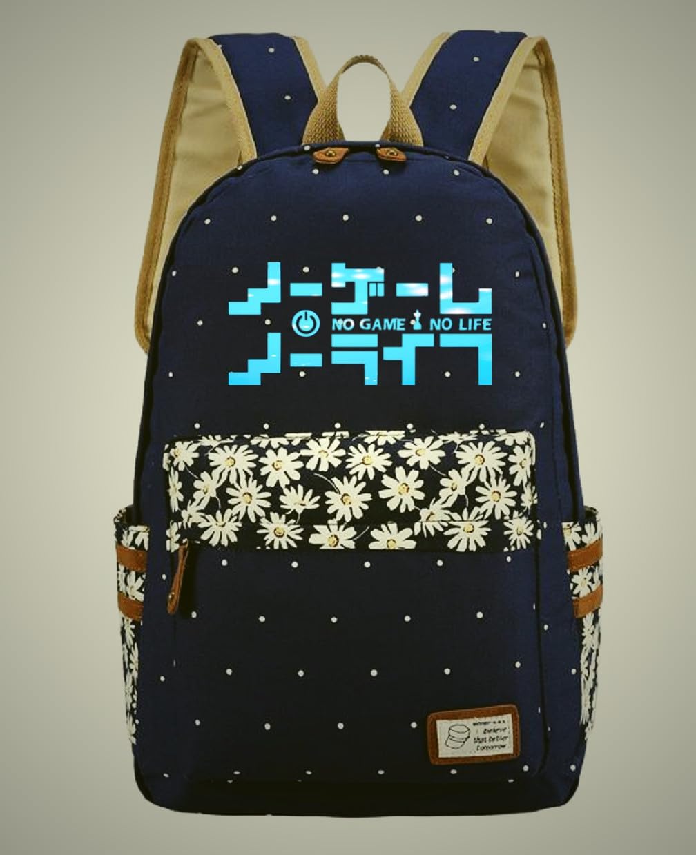 Luminous Anime No Game No Life Backpack School Bag Kotobukiya Shiro Canvas Rucksack Daypack Bag Bookbag 2
