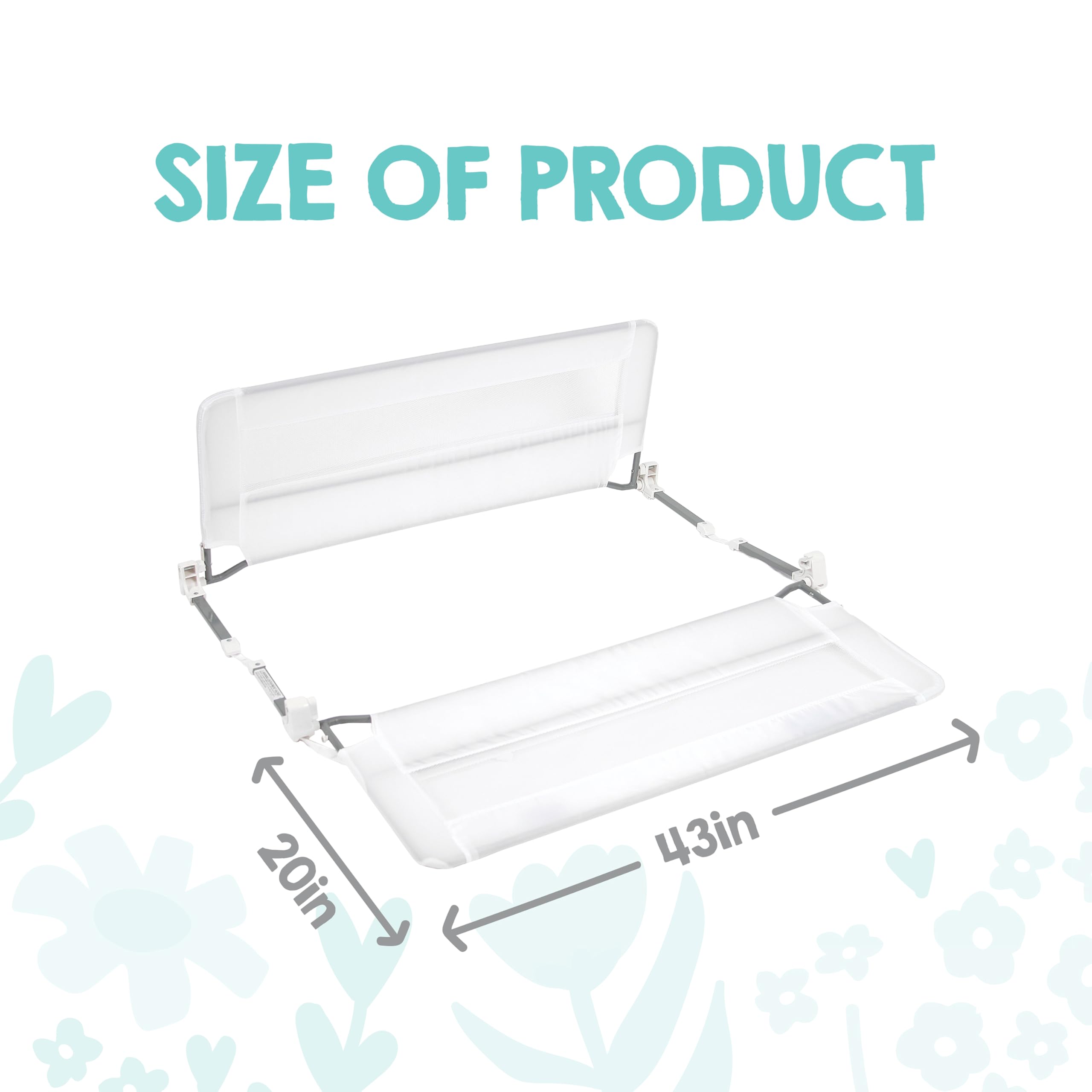 Regalo Double Sided Swing Down Bedrail, White