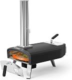 Mimiuo Forni per Pizza da Esterno con Sistema di Rotazione Automatica, Forno per Pizza a Legna e Carbonella, Forno a Legna Portatile per Pizza, Pizzaiolo per Cucina All'aperto e Giardino - 1