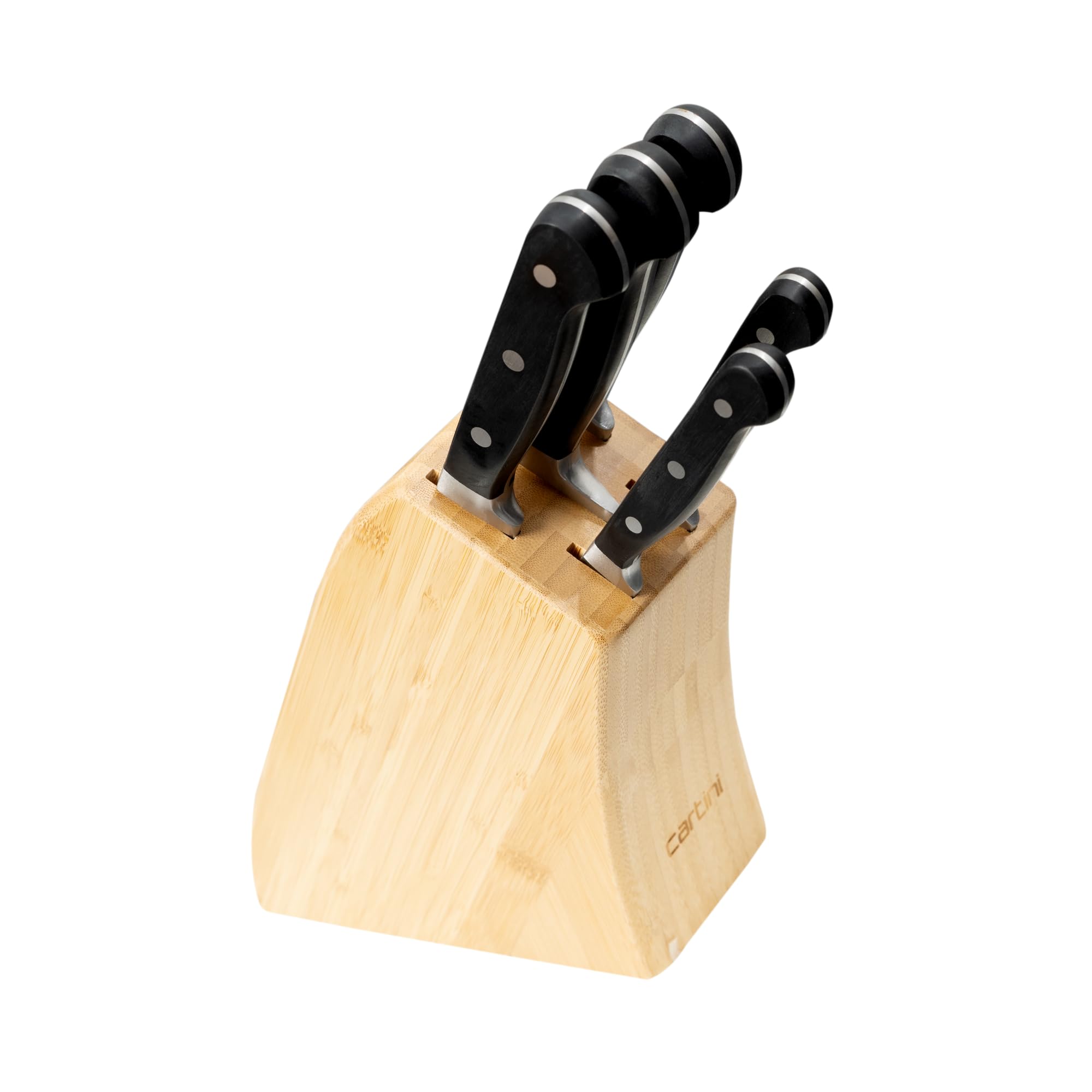 Godrej Cartini Bamboo Block VS-1311 Serin Knife Set, 5 Pieces