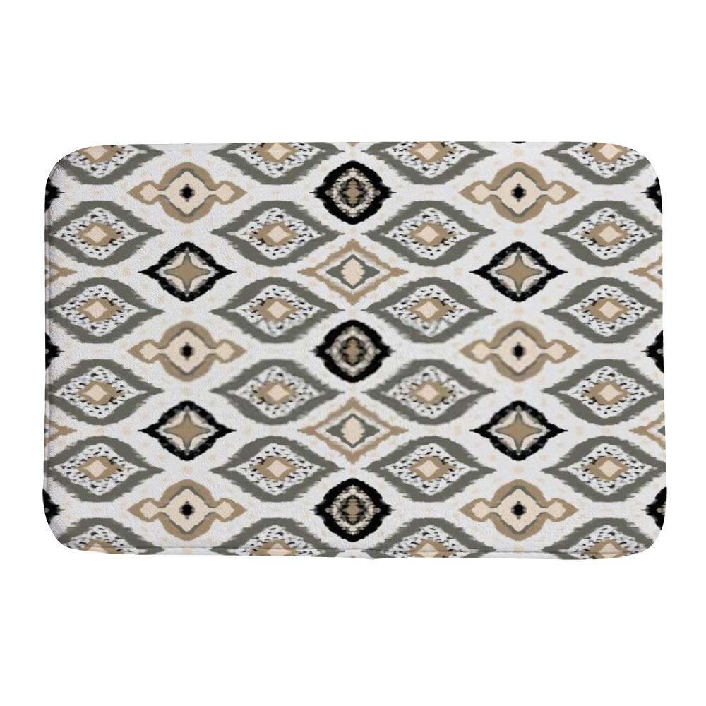 Tapis de bain haute densité à rayures moelleuses de style contemporain