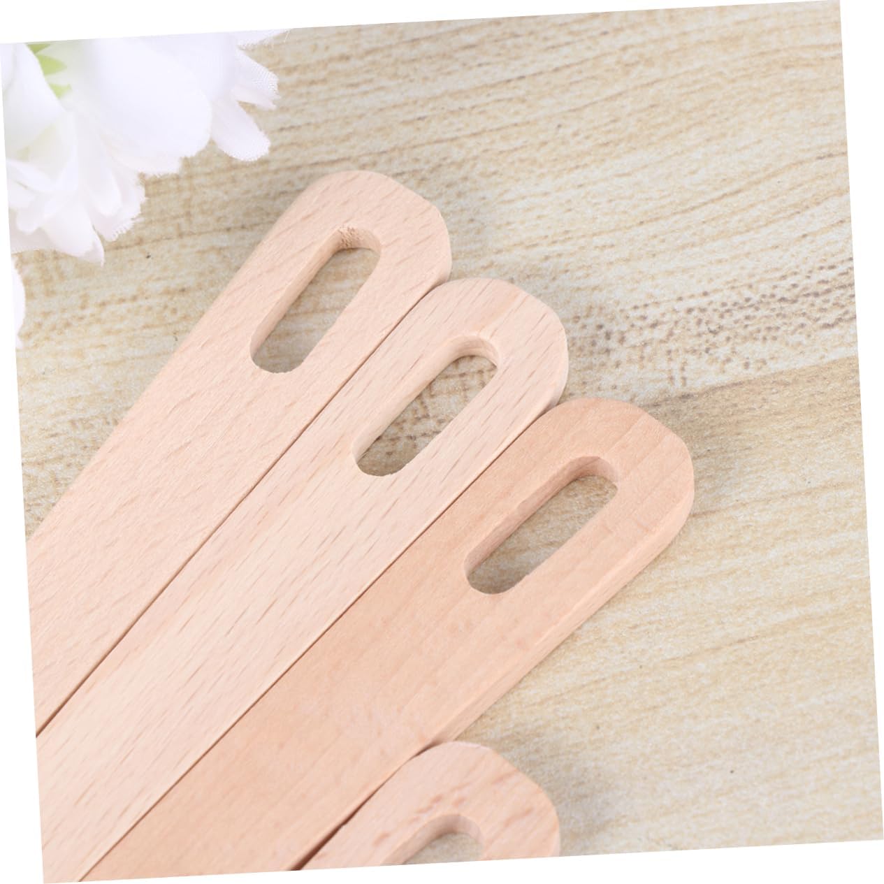 Beatifufu 5pcs Beech Wood Tapestry Weaving Tools Crochet Needles Loom Stick for Crafts