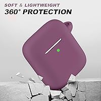 Vista 218 de Funda para AirPods Pro con kit de limpieza, funda de silicona suave para Apple AirPod Pro de 1ª/2ª generación, accesorios de funda AirPods Pro/Pro 2