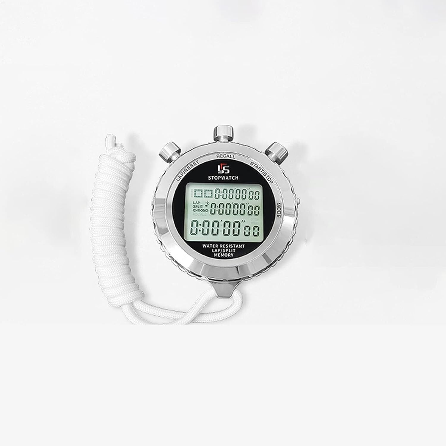 MDybf Cronometro con Memoria, Cronometro Digitale, 30 Giri, con retroilluminazione, Nuoto, Pallacanestro, Formazione Professionale, Allenamento, Segmento, Segmento Totale