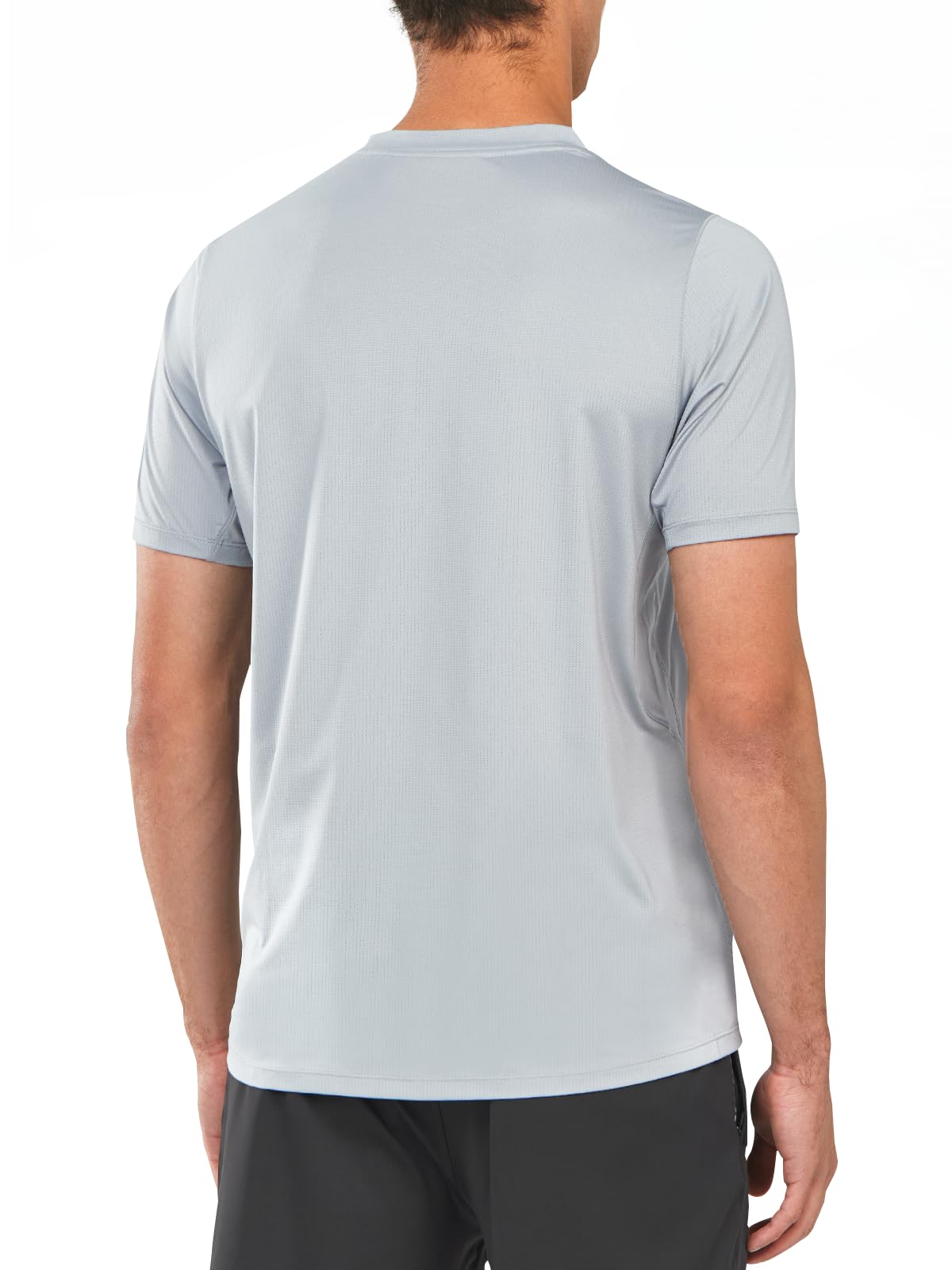 NORTHYARD Men's Athletic Running T-Shirts Workout Lightweight Short Sleeve Performance Shirts Top Tee LIGHTGREY L