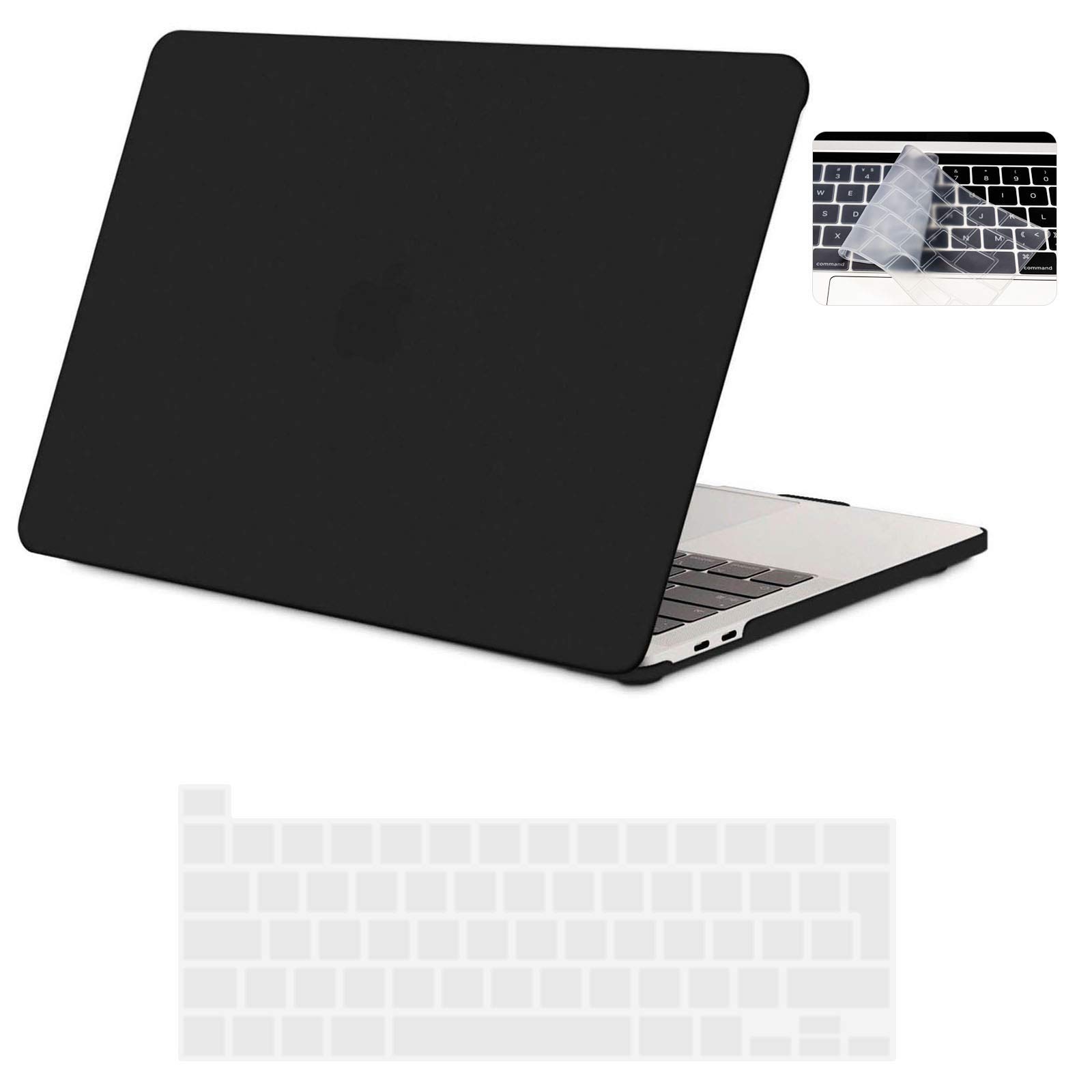 AWHPlastic Hard Shell Cover for MacBook Pro 16 Inch, Hard Shell Case Protection with Keyboard Cover, Cover for MacBook Pro (A2141), Cover for MacBook 2019-2020 with Touch Bar, Black.