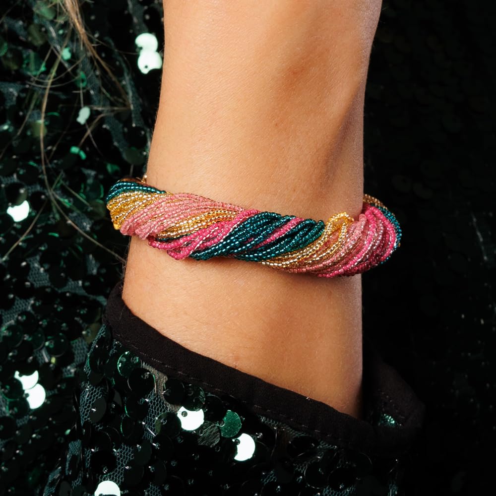 Venetiaurum - Bracciale Multifili per Donna In Vetro e Argento 925 - Gioiello Made In Italy Certificato