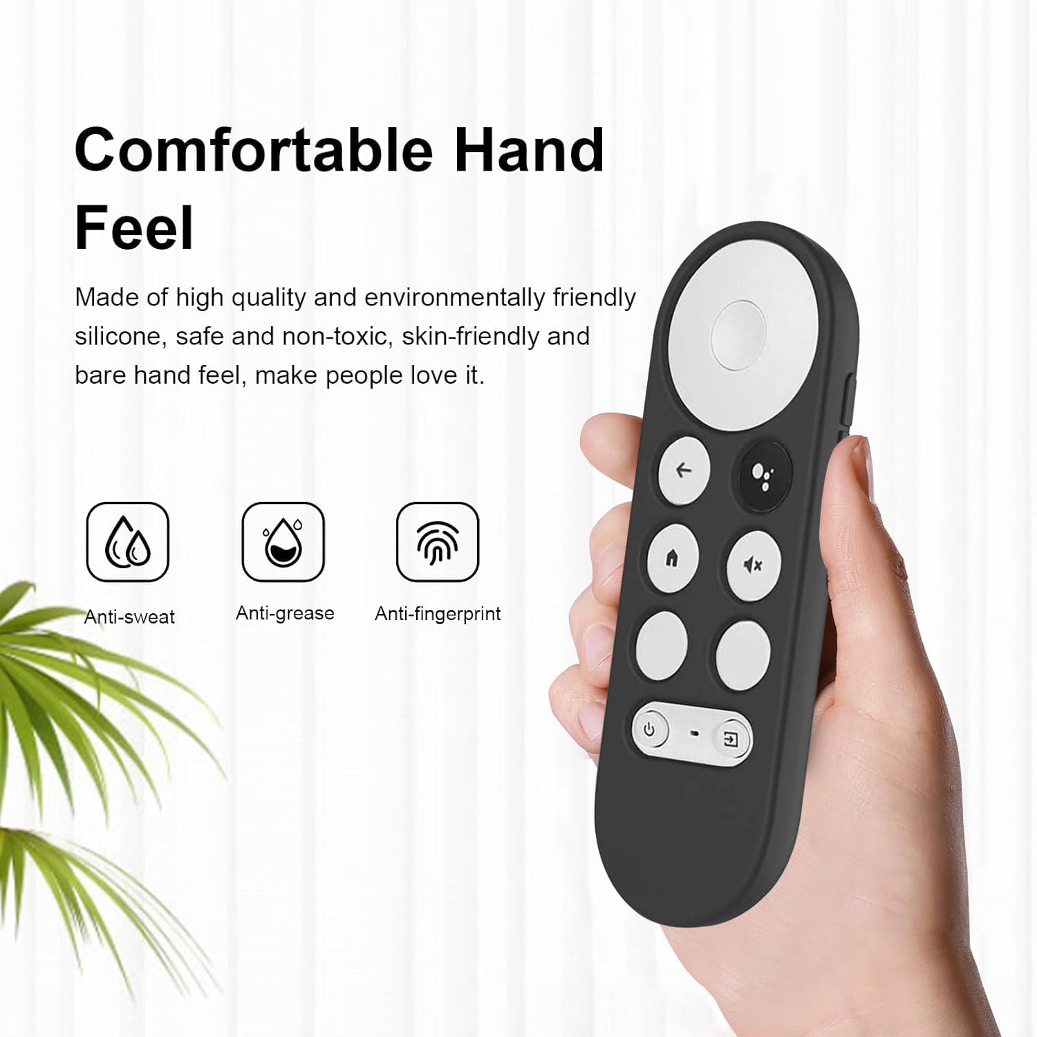 USTIYA Remote Case for Chromecast with Google TV Voice 4K HD Voice Control Cover (Black)