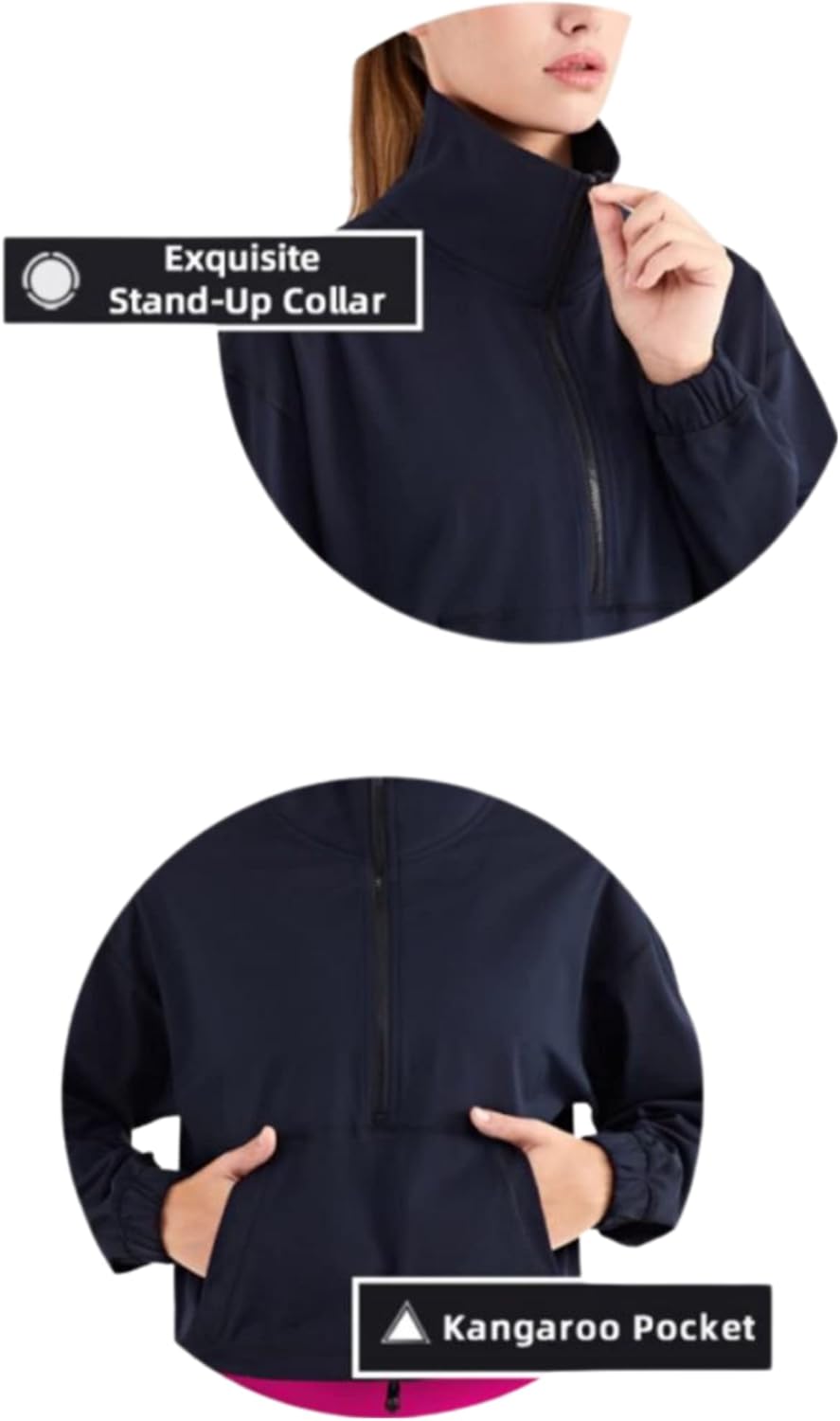 AERS Workout Jackets for Women Lightweight Zip Up Long Sleeve Sweater UPF 50+ Sun Protection.