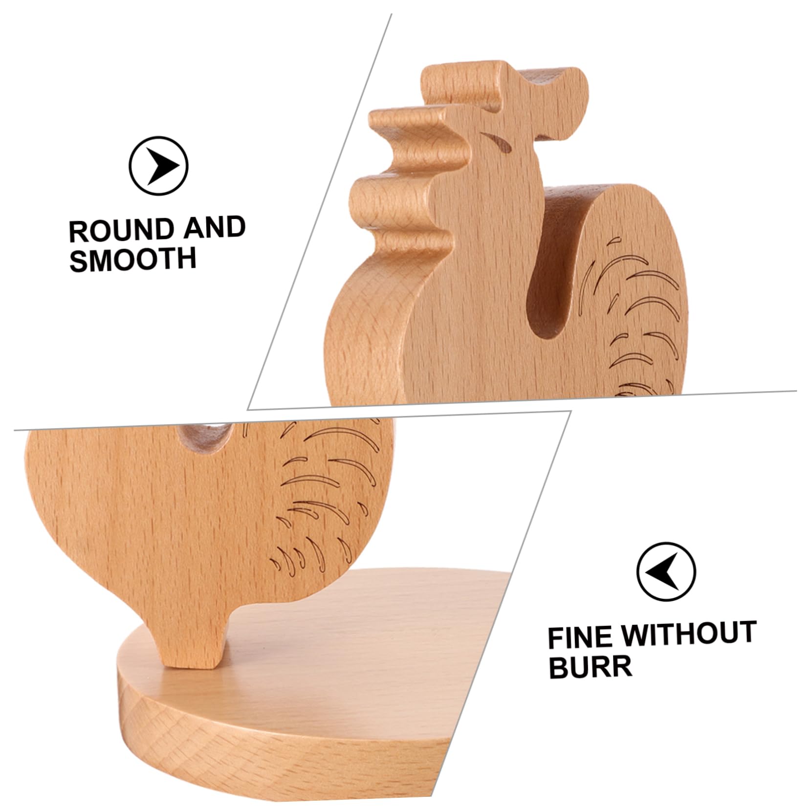 Hemobllo 2pezzi Supporto Telefonico Legno Per Scrivania Porta Tablet e Smartphone Creativo Con Design Animali Per Casa e Ufficio Per Decorare Tuo Desktop