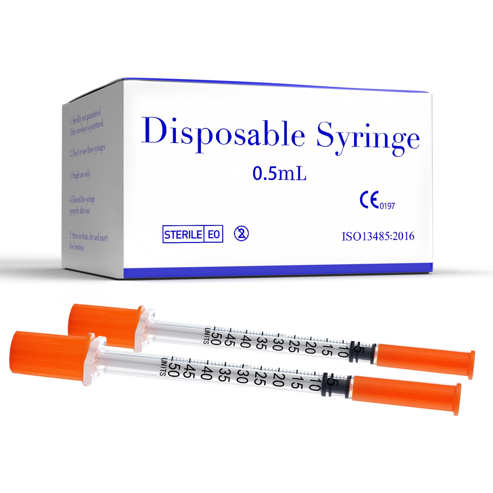 1ml Syringe with 31Ga 1/4 Inch Needles, Sterile Individual Packaging for Lab Supplies, Pack of 100 — Amazon image 9