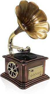 Vintage Retro Classic Gramophone Phonograph Shape Stereo Speaker Sound System Music Box Flash Drive recorder