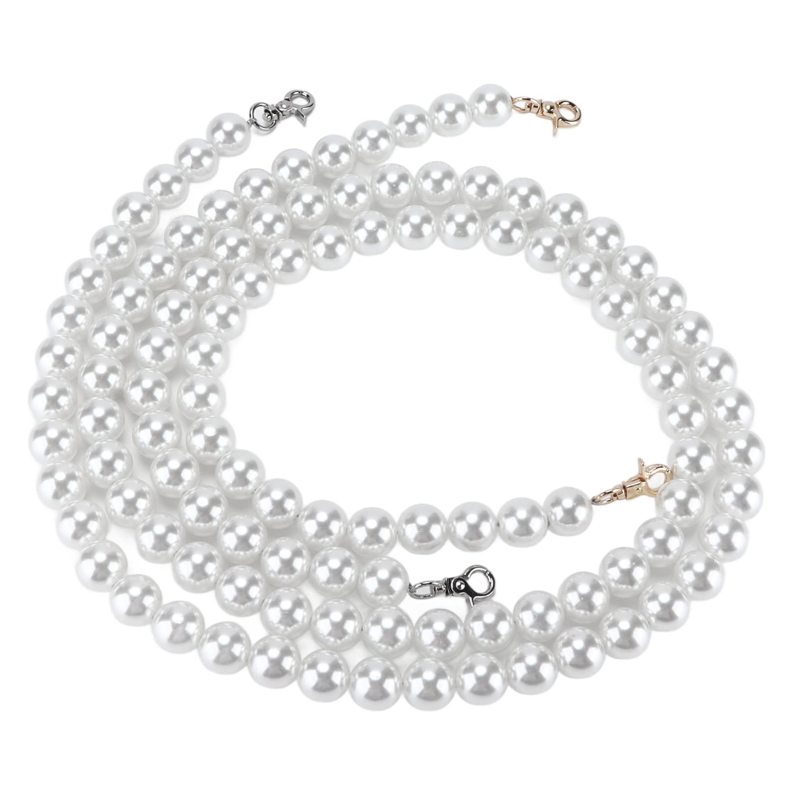 Bandouliere en perles d'imitation de qualite supérieure finition brillante pour sac de luxe